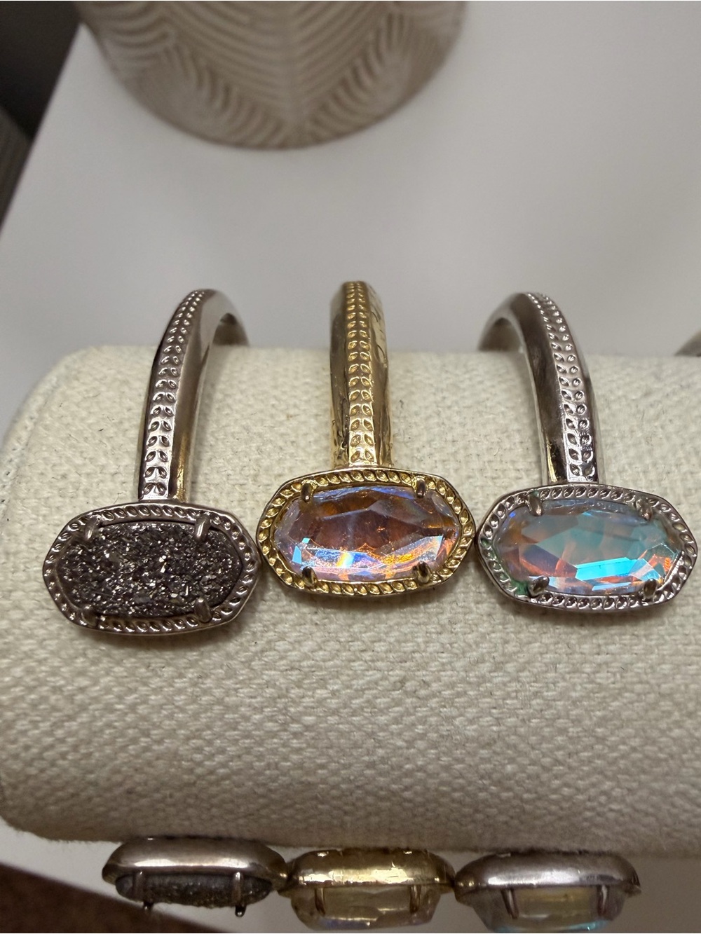 Kendra Scott Gold and Iridescent Multi-Color Cuff Bracelet